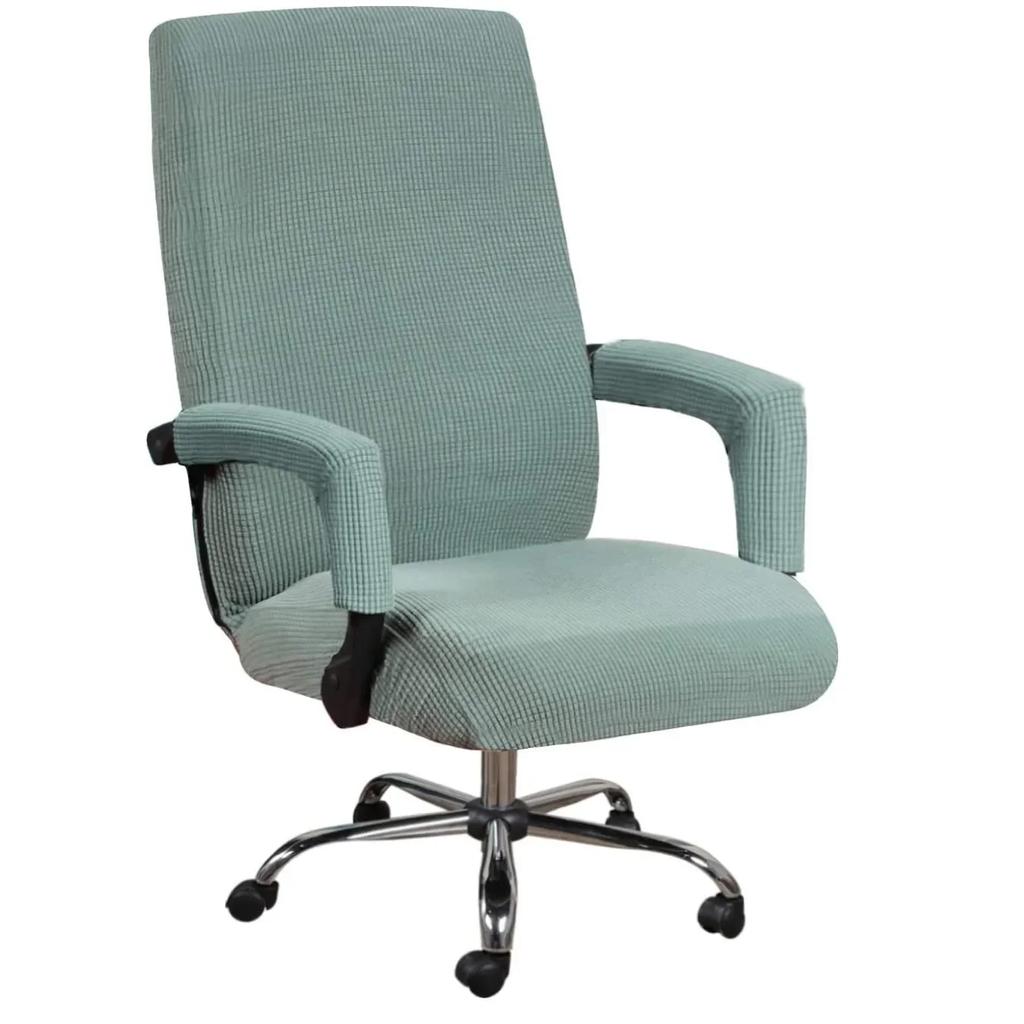 Modern Spandex Anti-dirty Computer Chair Cover Elastic Boss Office Chair Cover Easy Washable Removable with 2pcs Armrest Cover