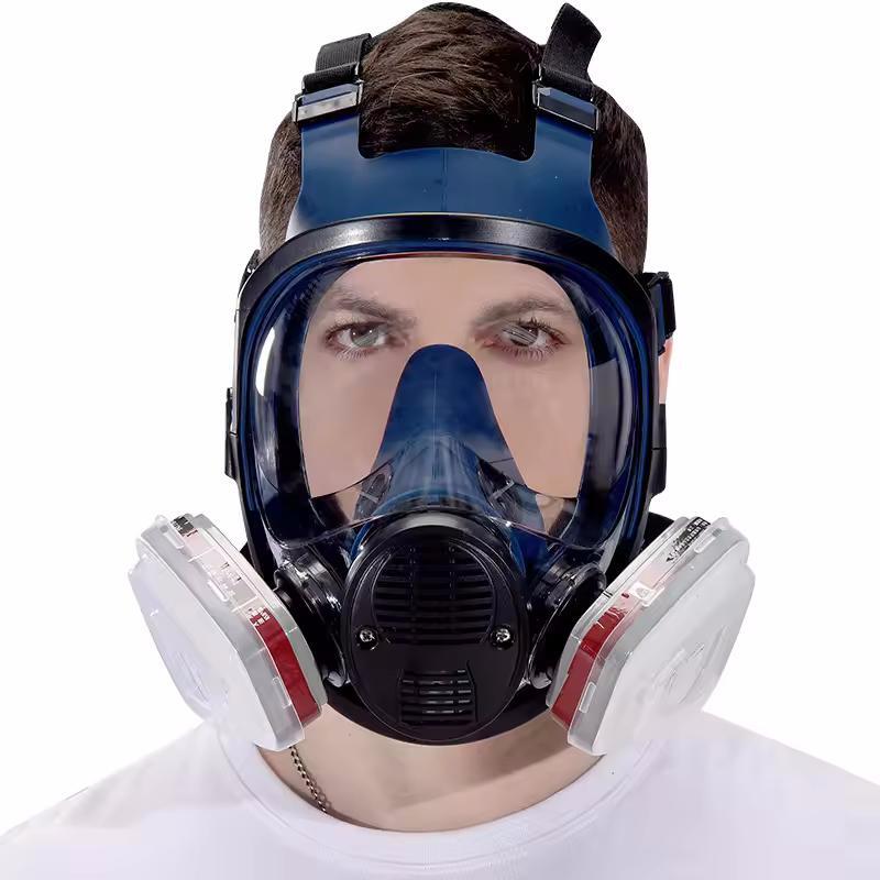 15in1 Chemical Mask Gas Mask Paint Insecticide Spray Silicone Full Face Mask Filter, Suitable for Laboratory Nuclear Pollution