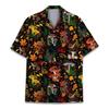 Colorful Mushroom 3d Print Hawaiian Shirt Men Summer Vacation Shirts Button Lapel Short Sleeve Street Shirt Clothing