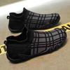 New men's casual shoes summer fashion one-pedal fly-woven breathable soft-soled wear-resistant socks shoes