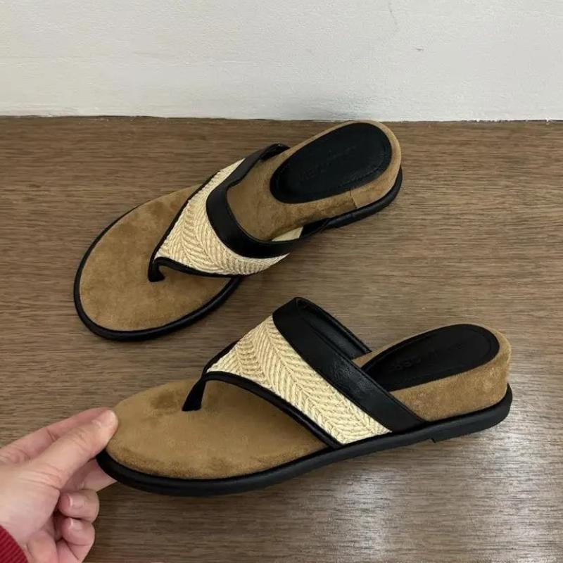 Shoes Woman 2025 On A Wedge Rubber Flip Flops Slippers Casual Shale Female Beach Hawaiian Luxury Sabot Soft Retro Slides