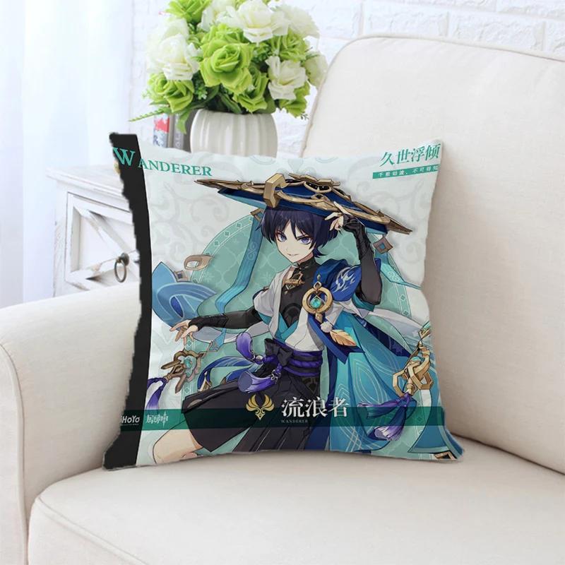 Genshin Impact Pillowcase Decorative Pillows For Sofa Anime Pillow Cover Cushion Cushions Home Decor 45X45 Covers Bed Throw Hugs