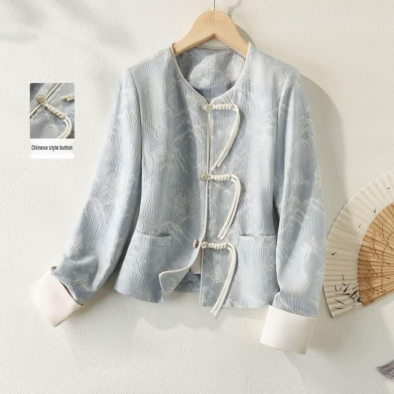 IHIMI Women s New Chinese Style Jacquard Short Jacket XL