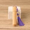 10ml Bamboo Roll On Bottles With Tassel Glass Insert Refillable For Essential Oil Perfume Engravable Travel Portable Empty Vials