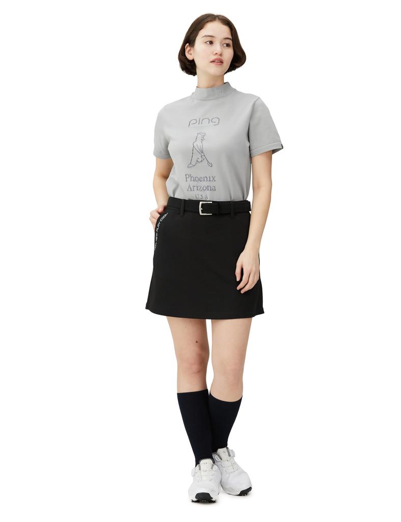 Short Sleeve High Neck Shirt Sweat Quick Golf M [Ping Apparel] Women's (Mr.PING, Absorbent, Drying, Stretch) / / 622-4172204 020_Gray