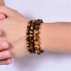 Kirykle Fashion Tiger Eye Bangles Men 4-12mm Natural Energy Stone Beads Reiki Healing Bracelets for Women Jewelry Pulseras Gifts