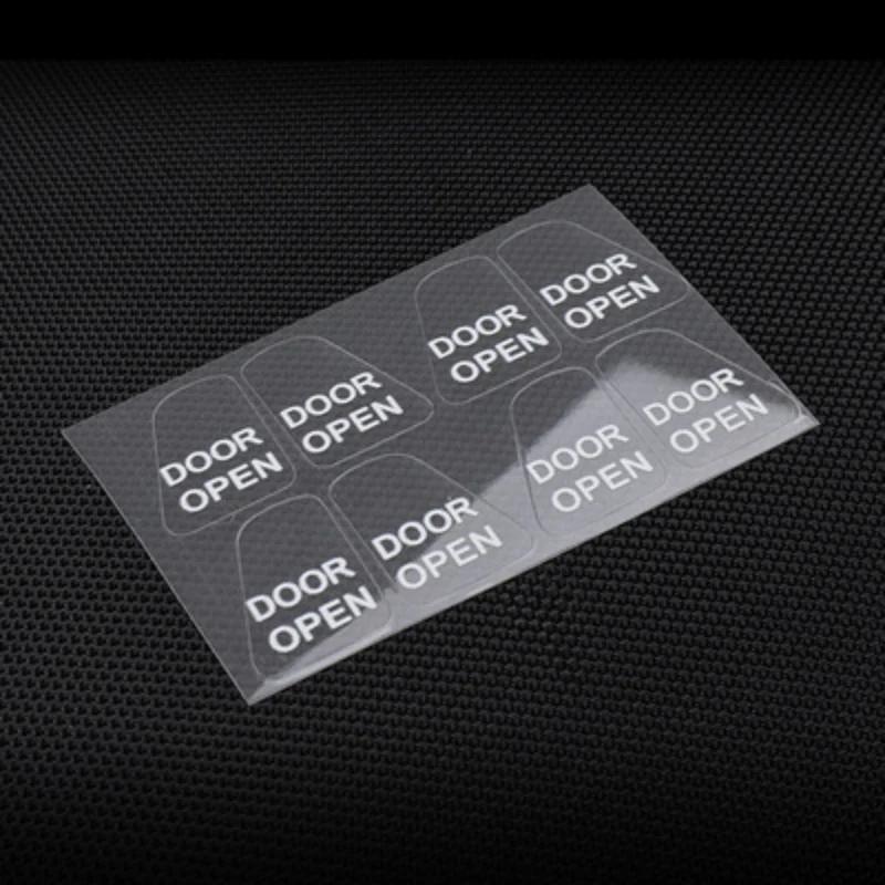 8pcs Luminous Car Open Door Button Stickers For Tesla Model 3 Y Reminder Door Open Sticker Armrest Window Lift Button Switch