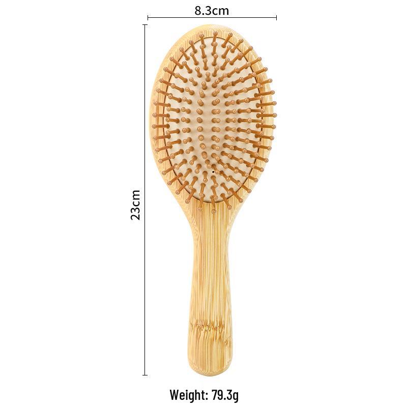 Nan Bamboo Comb Set for Kids: Air Cushion, Wide Tooth, and Pointed Tail Combs - Eco-Friendly and Gentle Massage.