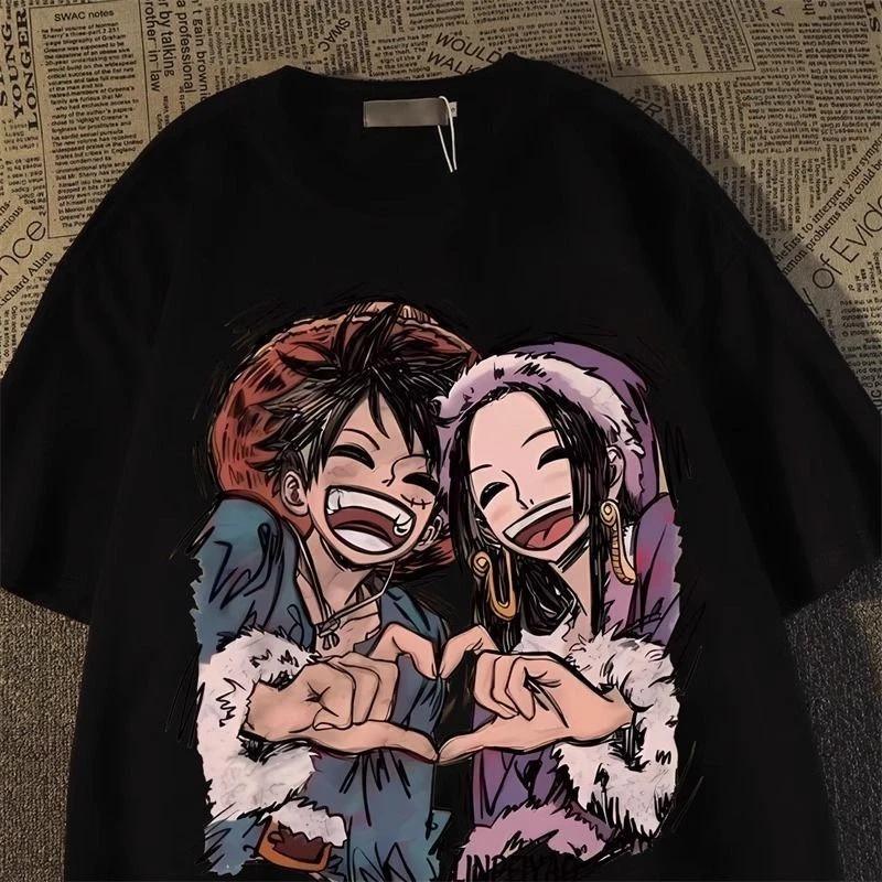 Футболка с принтом Аниме Манга One Piece Луффи, футболка, короткий рукав, полиэстер S