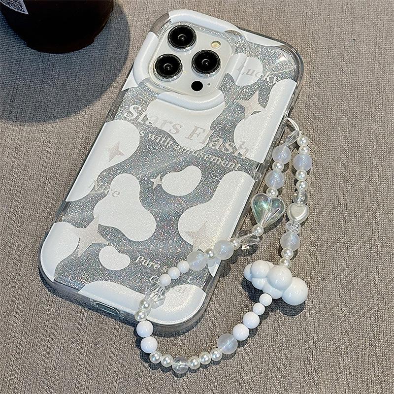 Zhitai Silicone Phone Case - Compatible with iPhone 11, 12 Pro Max, 13, 15, 16 - Pink Phantom Design with Bracelet.