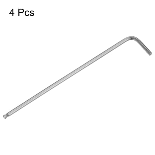 uxcell 2.5mm Ball Hex Wrench, L-Shaped Hex Key Wrench Set, Long, 114mm Total Length, Set of 4, Easy To Apply Force, For Tightening, DIY Tools