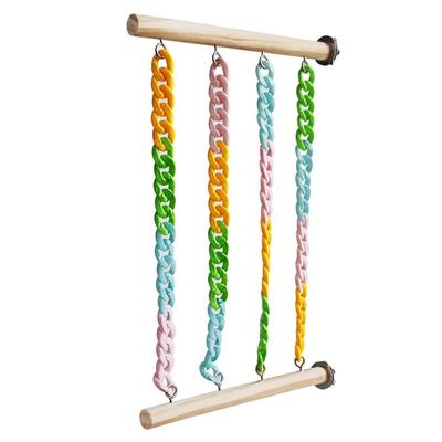 Brinquedos de Escalada à Prova de Mastigação para Petauro do Açúcar Correntes Coloridas Sem Oscilação Rato Corda Balanço Suporte Interativo Resistente ao Desgaste