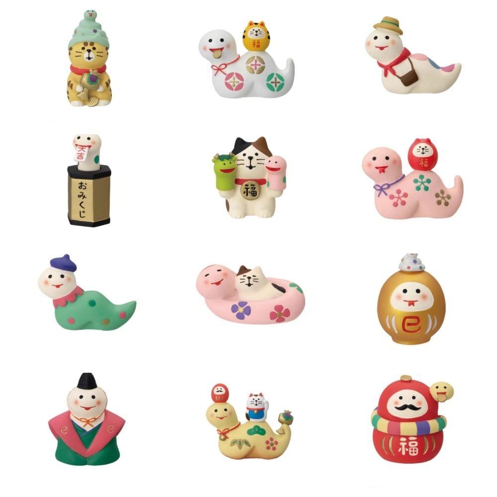 Japanese Style ZAKKA Cat Figurines DIY Craft Mini Animal Figurines  Miniature Scene Props