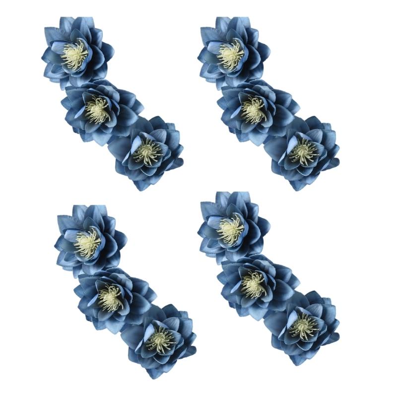 Contemporary Flower Curtain Tiebacks for Curtains Holders Secure & Stylish Curtain Ties 4Pieces