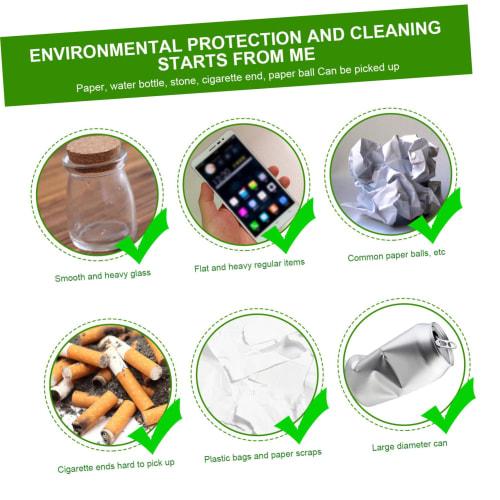 GLEAVI 1 Piece Long Garbage Tongs, Garbage Gripper, Garbage Tongs with Grill Scissors, Outdoor Tool, Garbage Picking Tool, Garbage Tracking