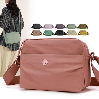 Borsa da Donna in Nylon Borsa a Tracolla Borsa a Spalla per Esterno Colore Unico Borsa per Mamma