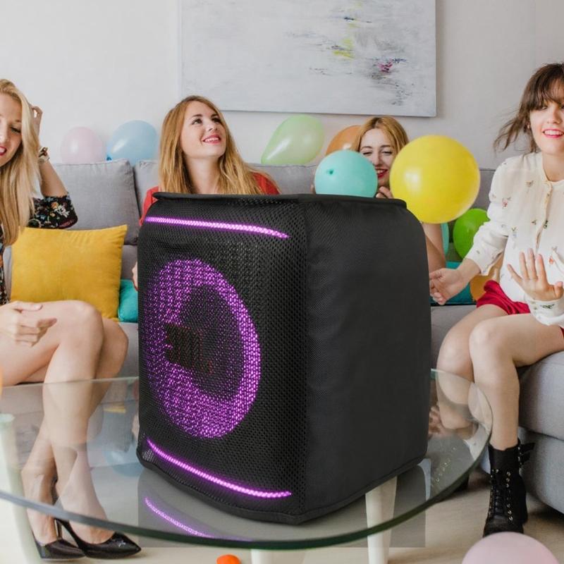 Protective Cover For Encore 2 Speaker With Unique Design Zippered Closure Dustproof Storage Bag With Side Pockets