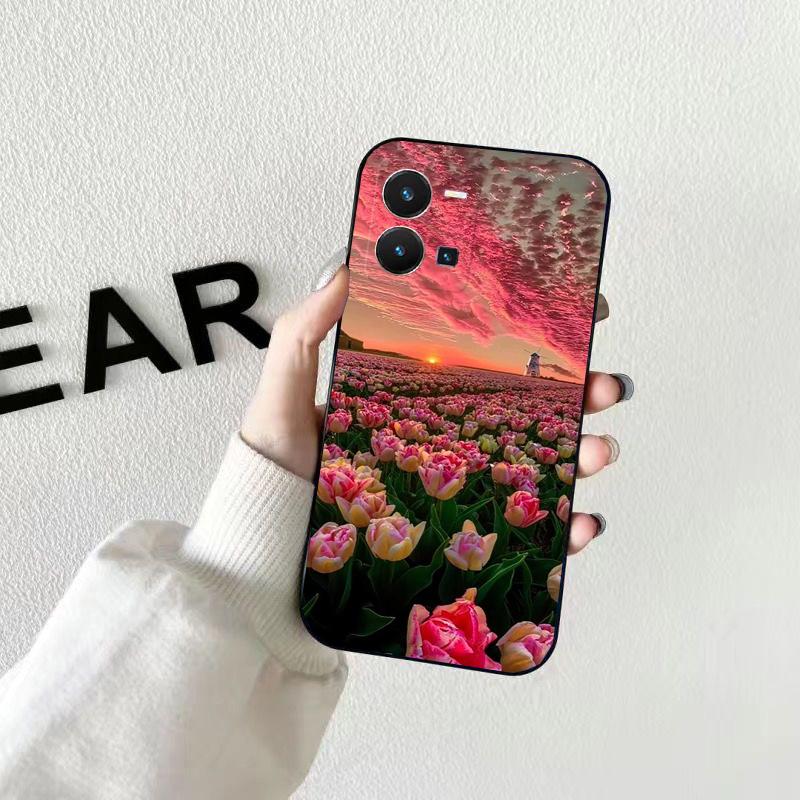 Flowers Garden Phone Case For VIVO Y53S Y33S Y01 Y22S Y31 Y21 Y70 Y21S Y72 V21 V2023 V21E V20 SE iQOO Z8x X100 Pro