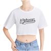 Summer Fashion Women's Sexy Icrimax Letter Print Short Sleeve Crop Top Funny Tee Shirts Hipster O-neck Cool Tops