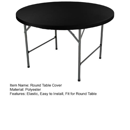 Elastic Round Table Cover Wrinkle-Resistant Fabric Universal Protection Indoor Outdoor