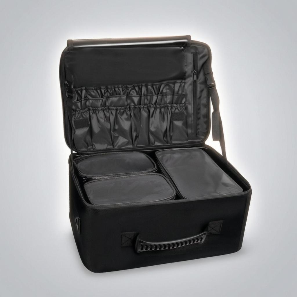 Makeup Bag Professional Beauty Organizer Case Expandable for Travel