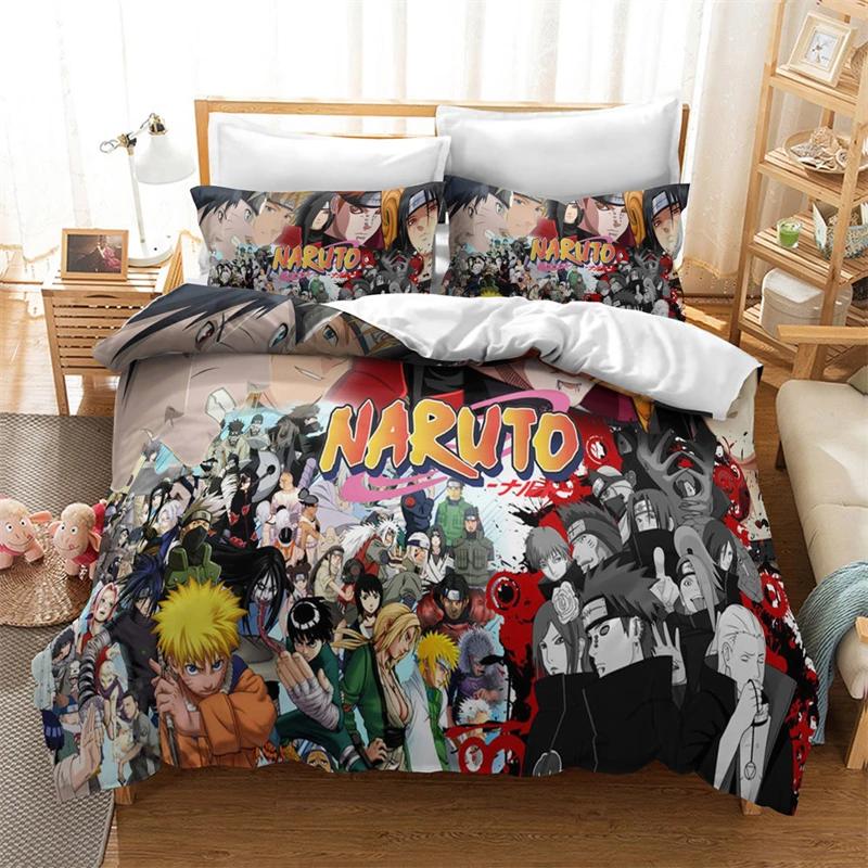 Japan Anime Red Cloud Bedding Set 3d Printed Duvet Cover Sets Pillowcase Twin Full Queen King Size Akatsuki Comforter Cover Sets