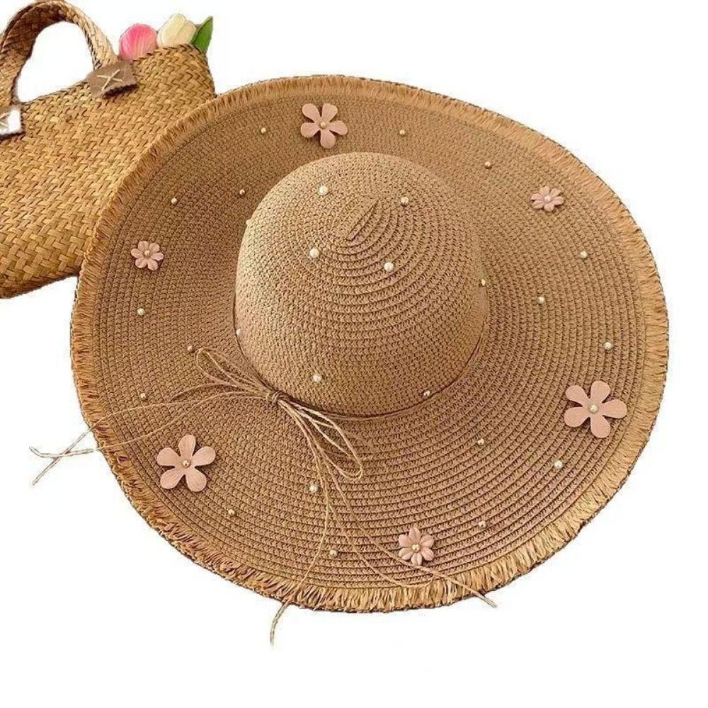 Lightweight Beach Hat Multicolor Sun Block Hat Fashion Big Brim Hat Beach Use