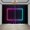 Nordic Ins Style Technology Sense Curtain Background Ktv Network Cafe Gaming Room Bedroom High Shading New Pattern Curtains Made Of Polyester Decor