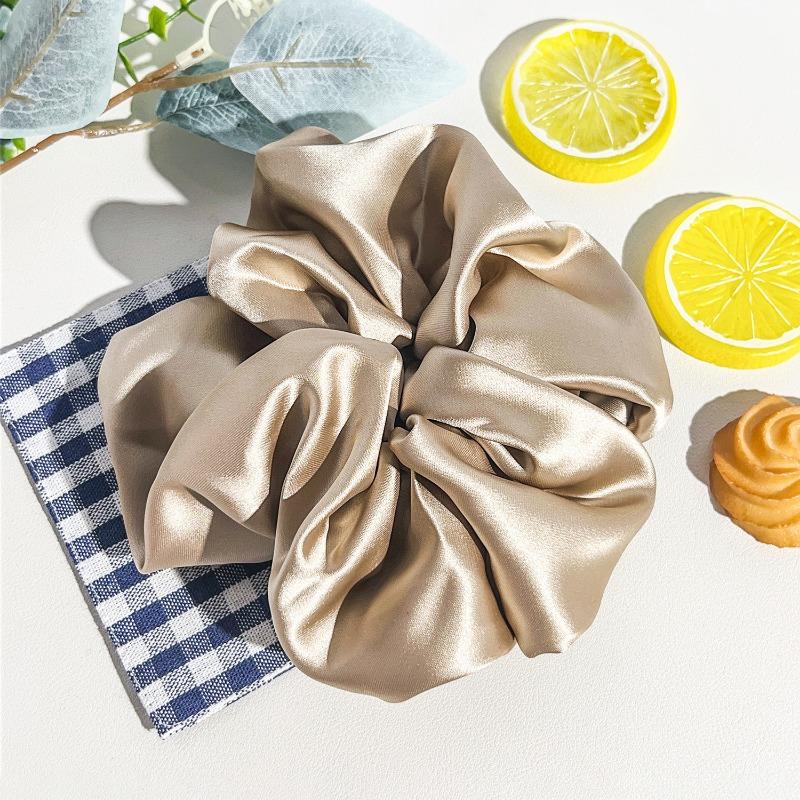 New Large-sized Fabric Hair Band and Hair AccessoryFeaturing Retro Floral and Diamond-encrusted Ponytail Hair Ties