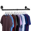92.5x26.5cm Iron Pipe Clothes Rack Wall Mounted Heavy Duty Garment Hanging Bar Laundry Room Hanging Rod