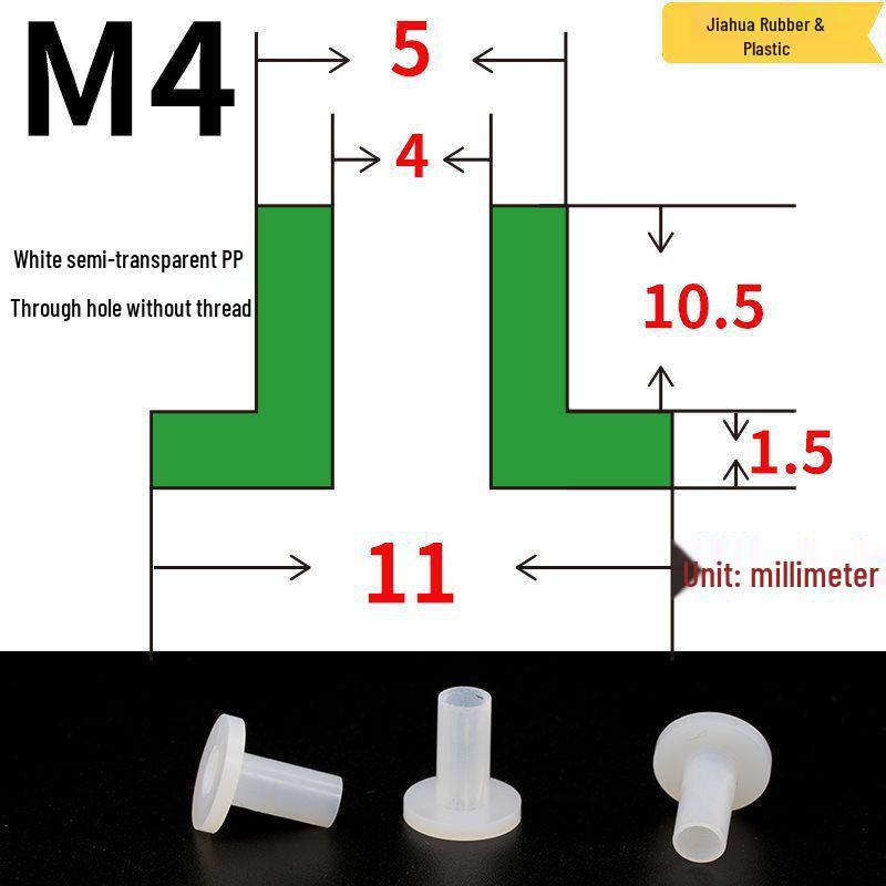 T-förmige Nylon-Dichtungsscheibe M3-M35 Gewinde Isolierabstandshalter