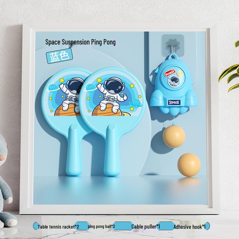 Indoor Table Tennis Trainer for Kids and Parents - Interactive Racket Toy for Hand-Eye Coordination