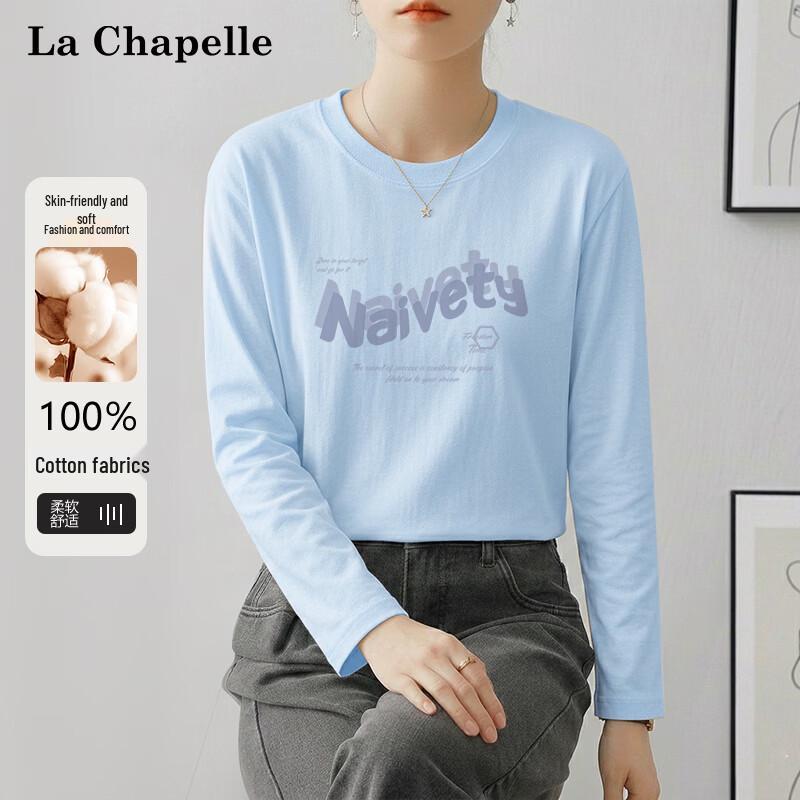 

La Chapelle Women s 2026 Spring/Autumn Loose Fit Cotton Long-Sleeve T-Shirt 2XL