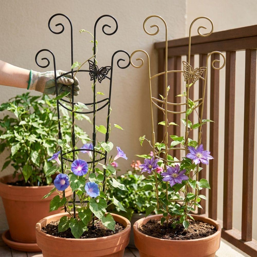 Butterfly Shaped Plant Climbing Trellis Strong Load Bearing Vine Climbing Rack Potted Plants