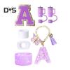 7Pcs Cup Accessories Set for 30/40oz Tumbler Silicone Straw Lid Spill-Proof Stoppers Handle Charm Initials Sticker Durable Personalized Mug