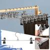 10pcs Pants Racks Wind Proof Multi-purpose Skirt Racks For Clothes Drying Trousers Wardrobe Clip Anti-slip Clothes Hanger