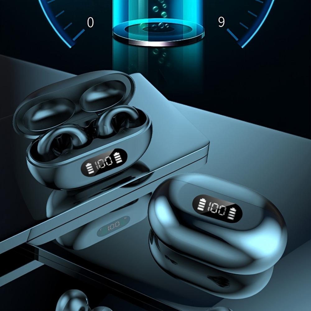 Äkta trådlöst clip-on sportheadset, Musik Hängande Video Bekvämt TWS Dobby Stereo HD-samtal Headset, för Telefon Spelheadset Intelligens Headset