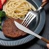4pcs Stainless Steel Imitation Wooden Handle Cutlery Set Dinnerware Tableware Knife Spoon Fork Cutlery Set Tableware
