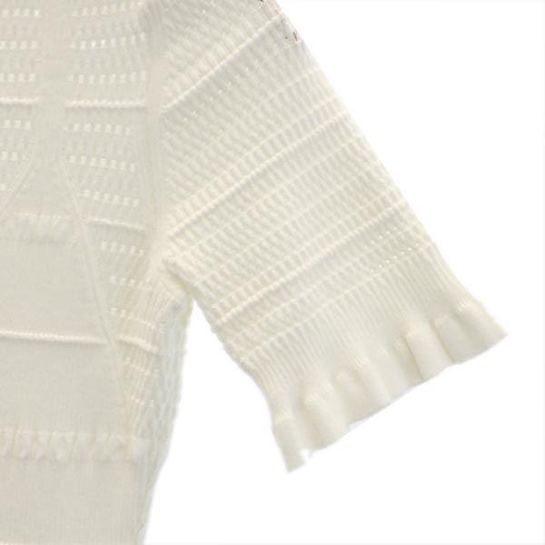 KENZO Short sleeve Cut XS White system knit Women Used