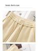 2025 Gray High-Waisted Wide-Leg Women's Sweatpants - Trendy Drapey and Loose for Spring and Autumn