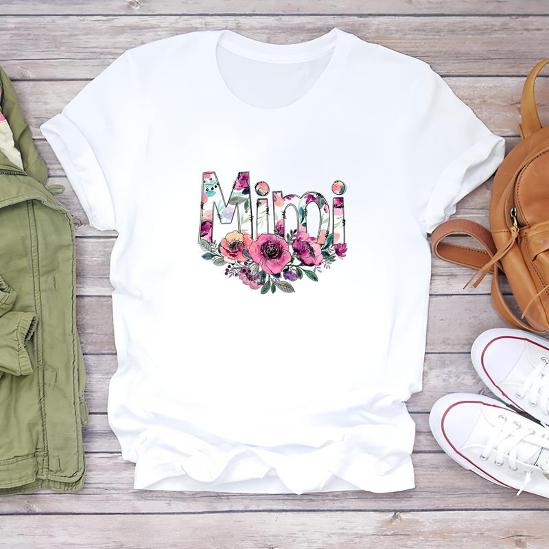 Cute Printed T-shirt, Women's Daily Fashion, Short-sleeve Trendy Summer Style.