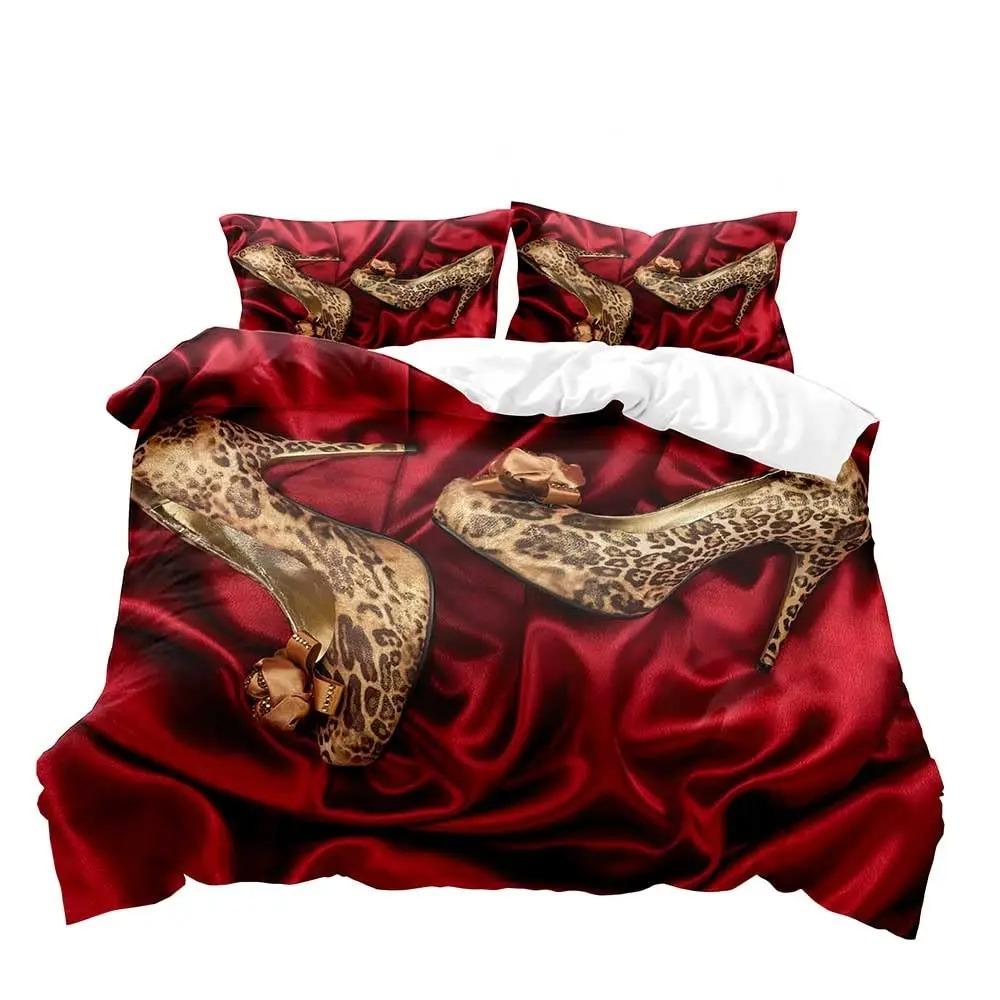 Luxury Leopard Duvet Cover Queen Bedding Sets, Black Comforter Quilt Cover, Cheetah Print Gifts for Men B