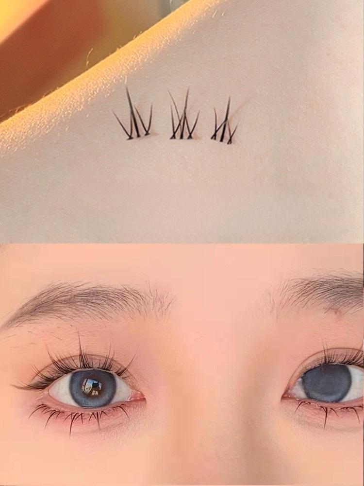 Manshi Little Firefly Lower Eyelashes: Single Cluster, Fairy Style, Comic Cosplay, Transparent Stem, Natural Look