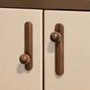 New Nordic Style Cabinet Handles Round Shape Walnut Wood Drawer Pulls 96mm Eco-Friendly Wardrobe Handles Home Decor
