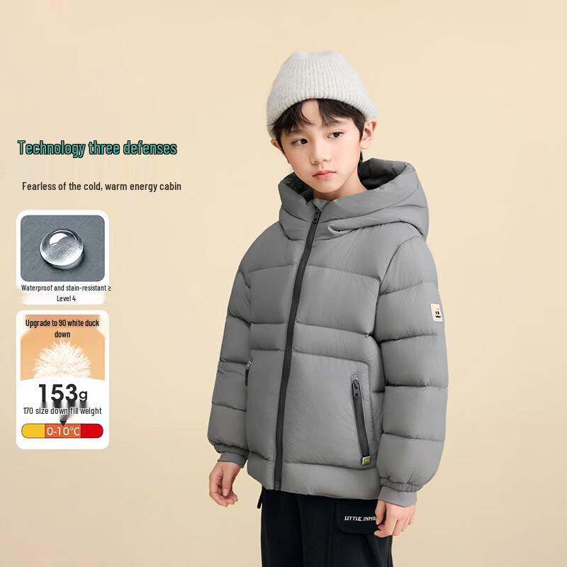 Xiaoinman Kids Hooded Anti-Stain Down Jacket