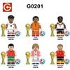 G0200-0201 Giocatore di Calcio Blocchi da Costruzione Figura Modello Action Figure Giocattolo da Assemblare Decorazione Ciondolo Insaccato