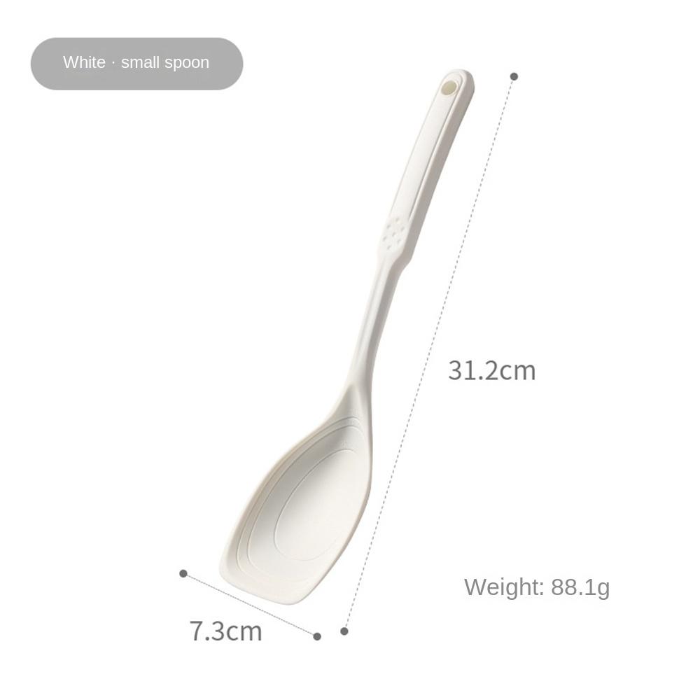 

Soup Spoons Multi-use No Burrs High Temperature Resistance Non-slip Hold Comfortable Cooking Utensils Mixing Spoon Silicone