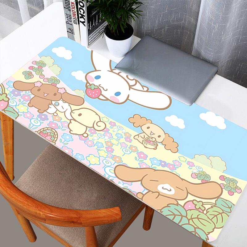 Cinnamoroll Mouse Pad durable Large PC Computer Gamer Kawaii Gaming Accessories Mousepad Keyboard Desk Mat Carpet Table
