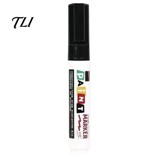 Plastic Surface Paint Pens 12 Colors Flat Tip Marker, Oil Based Broad Pen for Metal Tire Steel Glass Leather, Waterproof Quick Dry Touch Up