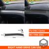 Dashboard Decoration Strip Set Real Carbon Fiber Stickers Trim Cover For BMW E46 1998-2005 Car Interior Styling